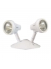 Decorative LED Double Remote Head for Emergency Light - Die Cast - 12VDC - 5 Watt - LED MR16 - White - Beghelli BRMR2-12V-LED-MR16